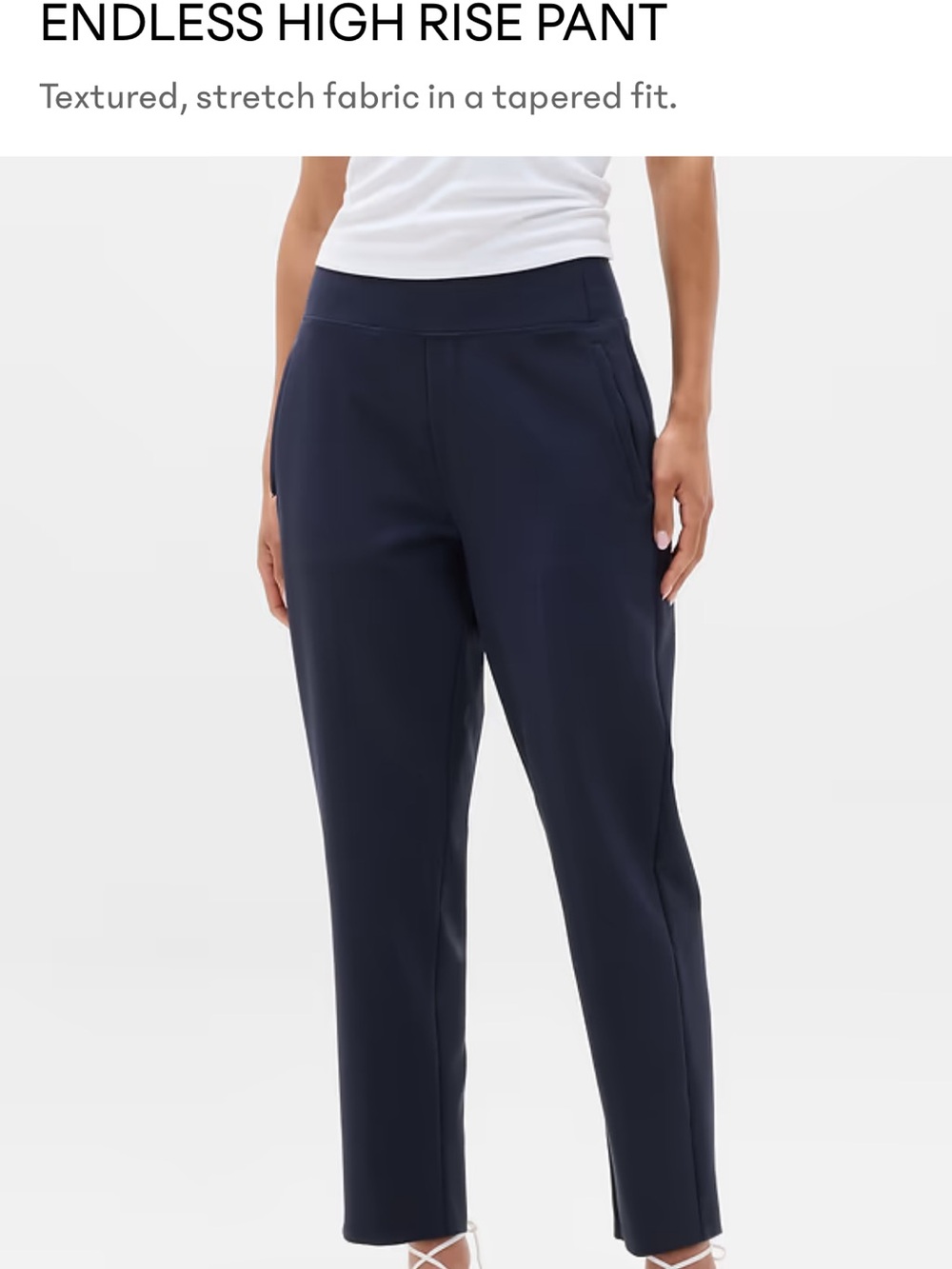 Athleta Endless High Rise Pant in Navy